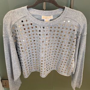 MICHAEL Michael Kors cropped detailed sweatshirt